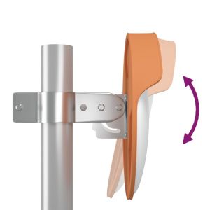 Градинско изпъкнало огледало за движение, оранжево, Ø30 см, поликарбонат