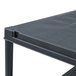 Стелажи за съхранение 2 бр черни 125 кг 60x30x180 см пластмаса