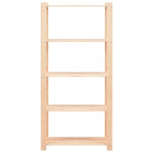 5-етажни стелажи, 2 бр, 80x38x170 см, бор масив, 250 кг