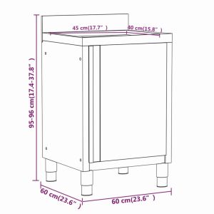 Кухненски шкафове за търговци, 2 бр., неръждаема стомана