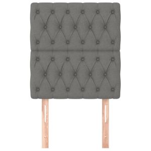 Табла за легло, тъмносива, 80x7x118/128 см, плат