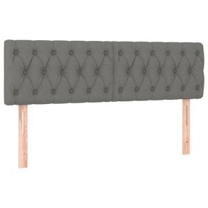 Боксспринг легло с матрак, тъмносиво, 160x200 см, плат