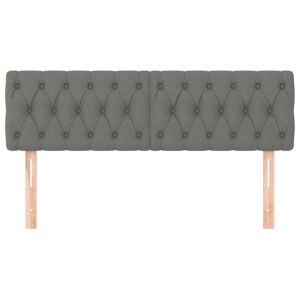 Табла за легло, тъмносива, 160x7x78/88 см, плат