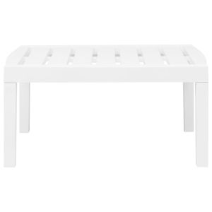 Градински комплект, 3 части, пластмаса, бял