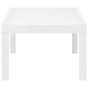 Градински комплект, 3 части, пластмаса, бял