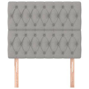 Табла за легло, светло сива, 100x7x118/128 см, плат