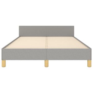 Рамка за легло без матрак, светлосива, 120x200 см, плат
