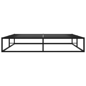 Рамка за легло, черна, метал, 180x200 cм