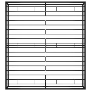 Рамка за легло, черна, метал, 180x200 cм