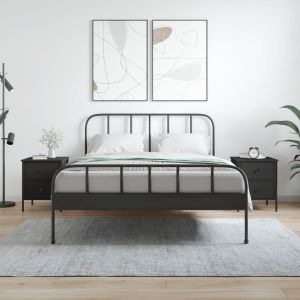 Нощни шкафчета 2 бр черни 40x42x50 см инженерно дърво