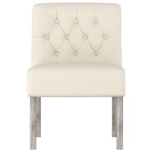 Ниско кресло, лен, дизайн с копчета