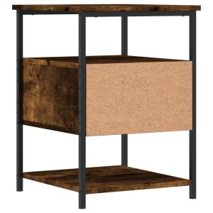 Нощни шкафчета 2 бр опушен дъб 40x42x56 см инженерно дърво