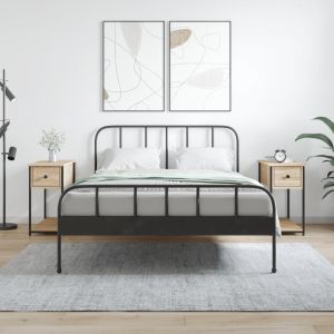 Нощни шкафчета 2 бр дъб сонома 30x60x60 см инженерно дърво