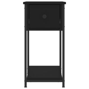 Нощни шкафчета 2 бр черни 30x60x60 см инженерно дърво