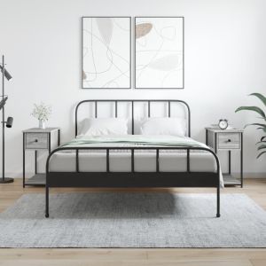 Нощни шкафчета 2 бр сив сонома 30x60x60 см инженерно дърво