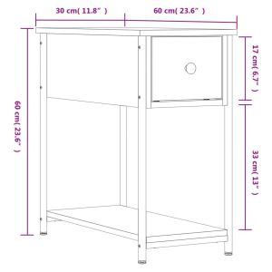 Нощни шкафчета 2 бр сив сонома 30x60x60 см инженерно дърво