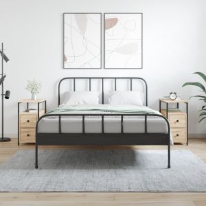 Нощни шкафчета 2 бр дъб сонома 30x60x60 см инженерно дърво