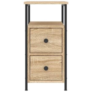 Нощни шкафчета 2 бр дъб сонома 30x60x60 см инженерно дърво
