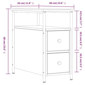 Нощни шкафчета 2 бр дъб сонома 30x60x60 см инженерно дърво
