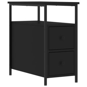 Нощни шкафчета 2 бр черни 30x60x60 см инженерно дърво