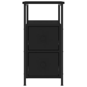 Нощни шкафчета 2 бр черни 30x60x60 см инженерно дърво