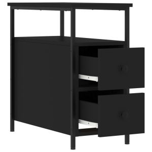 Нощни шкафчета 2 бр черни 30x60x60 см инженерно дърво