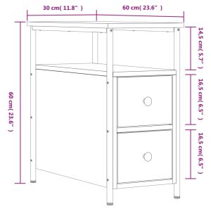 Нощни шкафчета 2 бр черни 30x60x60 см инженерно дърво