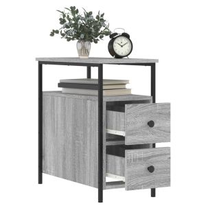Нощни шкафчета 2 бр сив сонома 30x60x60 см инженерно дърво