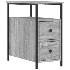 Нощни шкафчета 2 бр сив сонома 30x60x60 см инженерно дърво