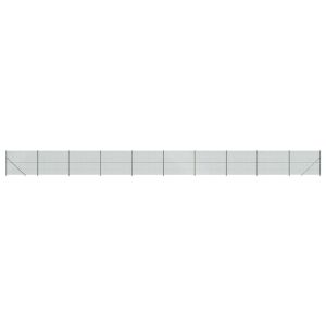 Плетена оградна мрежа с фланец, зелена, 1,4x25 м