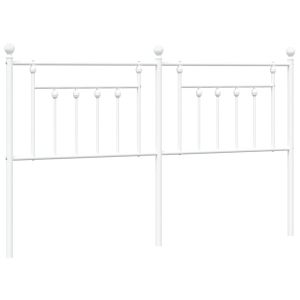 Метална резервна табла за легло, бяла, 180 см