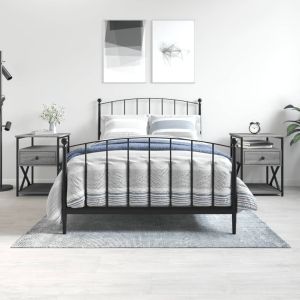 Нощни шкафчета 2 бр сив сонома 40x42x55 см инженерно дърво