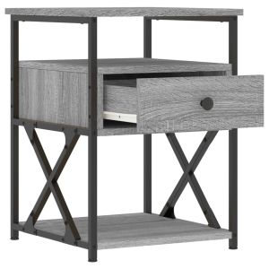 Нощни шкафчета 2 бр сив сонома 40x42x55 см инженерно дърво