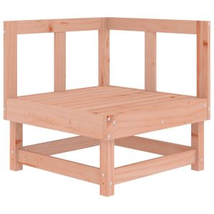 Ъглов диван с възглавници, дугласко дърво масив