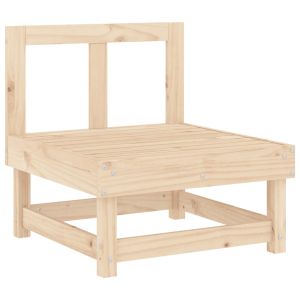 Среден диван с възглавници, борово дърво масив