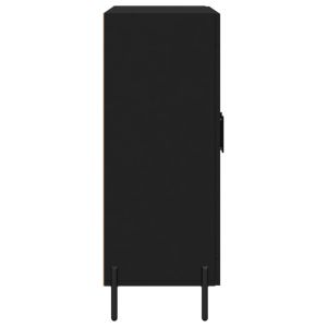 Сайдборд, черен, 69,5x34x90 см, инженерно дърво