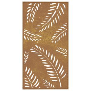 Градинска декорация 105x55 см кортенова стомана дизайн с листа