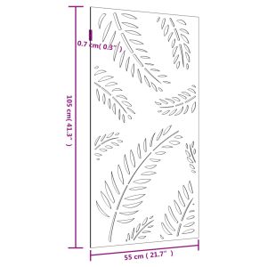 Градинска декорация 105x55 см кортенова стомана дизайн с листа