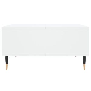 Кафе маса, бяла, 60x60x30 см, инженерно дърво