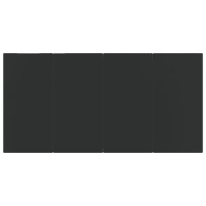 Градински трапезен комплект 5 части черен полиратан и стомана