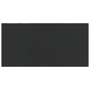 Градински трапезен комплект 5 части черен полиратан и стомана