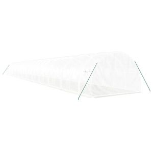 Оранжерия със стоманена рамка бяла 72 м² 24x3x2 м