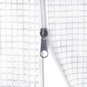 Оранжерия със стоманена рамка бяла 72 м² 24x3x2 м