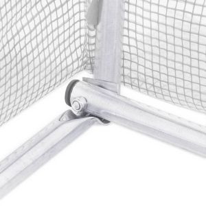 Оранжерия със стоманена рамка бяла 72 м² 24x3x2 м