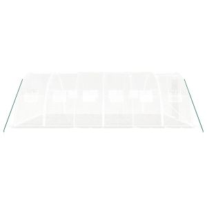 Оранжерия със стоманена рамка бяла 24 м² 6x4x2 м