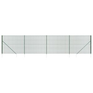 Ограда от телена мрежа с шипове, зелена, 2x10 м