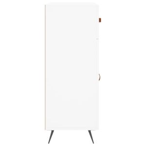 Сайдборд, бял, 69,5x34x90 см, инженерно дърво