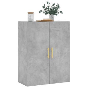 Стенен шкаф бетонно сив 69,5x34x90 см