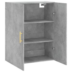 Стенен шкаф бетонно сив 69,5x34x90 см
