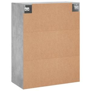 Стенен шкаф бетонно сив 69,5x34x90 см